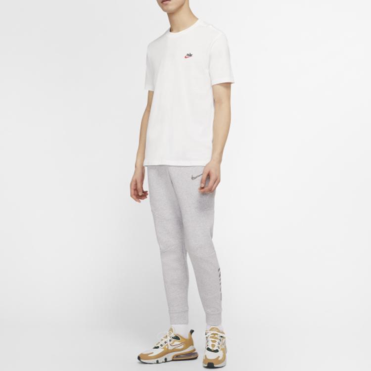 Nike Спортивная одежда Heritage Твердая футболка с коротким рукавом Мужские топы Парусно-белый CK2384-133
