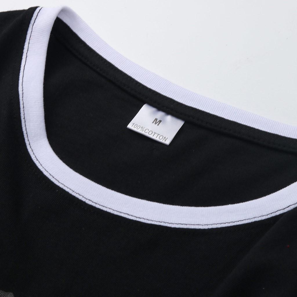 Womens Casual Cat Print Shirts Long Sleeve Top Loose T-Shirt Blouse