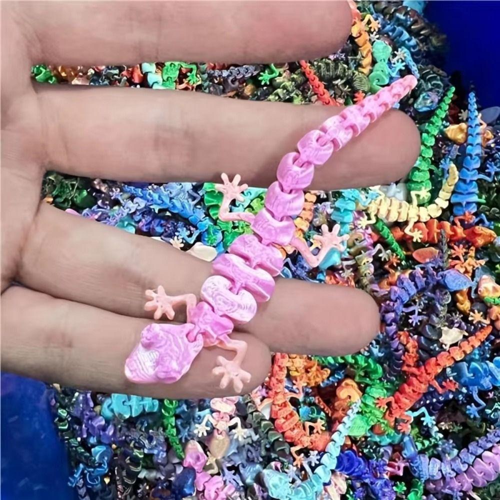 20Pcs Lifelike 3D Printed Gecko Model Simulation 3D Printed Lizard Indoor Decoration