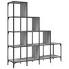 Bookshelf Gray Sonoma 122 x 30 x 132 cm Particleboard and Metal