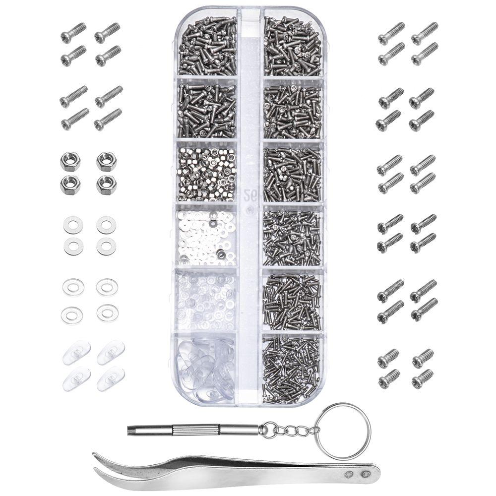 Tweezer 5 Pairs Nose Pads Tiny Screws Eyeglass Repair Kits Stainless Steel Sunglasses Repair Tools