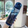 Портативная герметичная спортивная бутылка для воды, овальный прозрачный пластиковый чайник, большая емкость, для путешествий на открытом воздухе, фитнеса, летняя питьевая кружка 780 мл