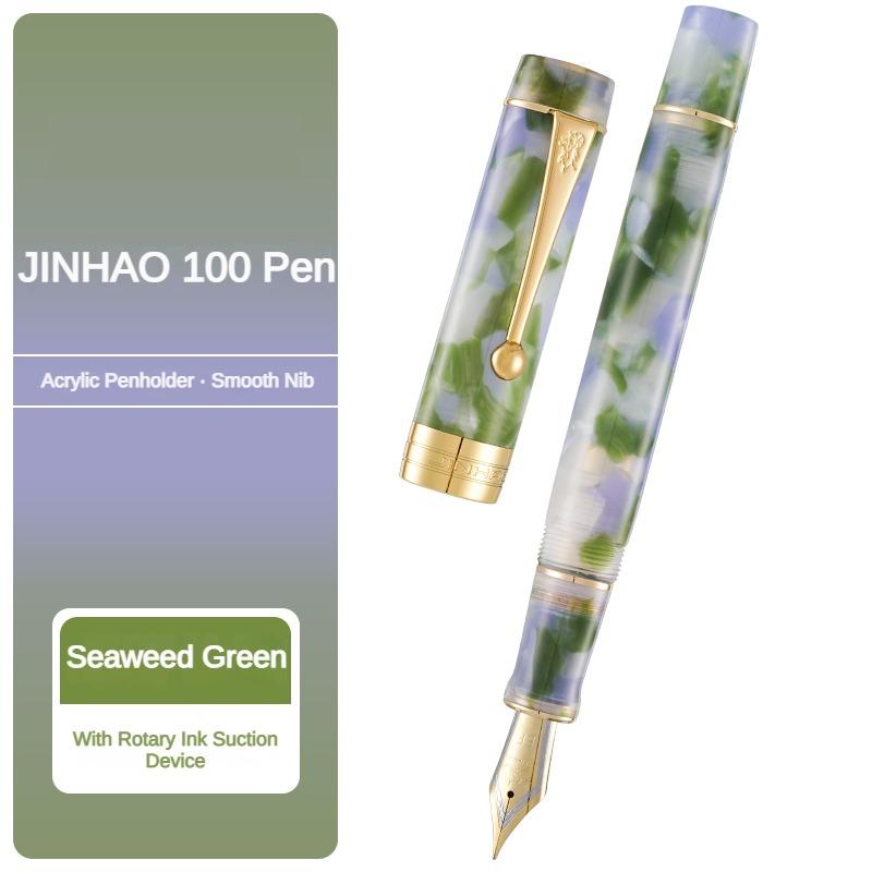 Jinhao 100 Centennial Перьевая ручка из смолы EF/F M / Изогнутое перо Золотой зажим Деловые Офисные Школьные принадлежности Канцелярские товары PK 9019