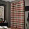 Plaid, English, Red, Dark Grey Window Curtains Curtains for Living Room Decorative Items Living Room