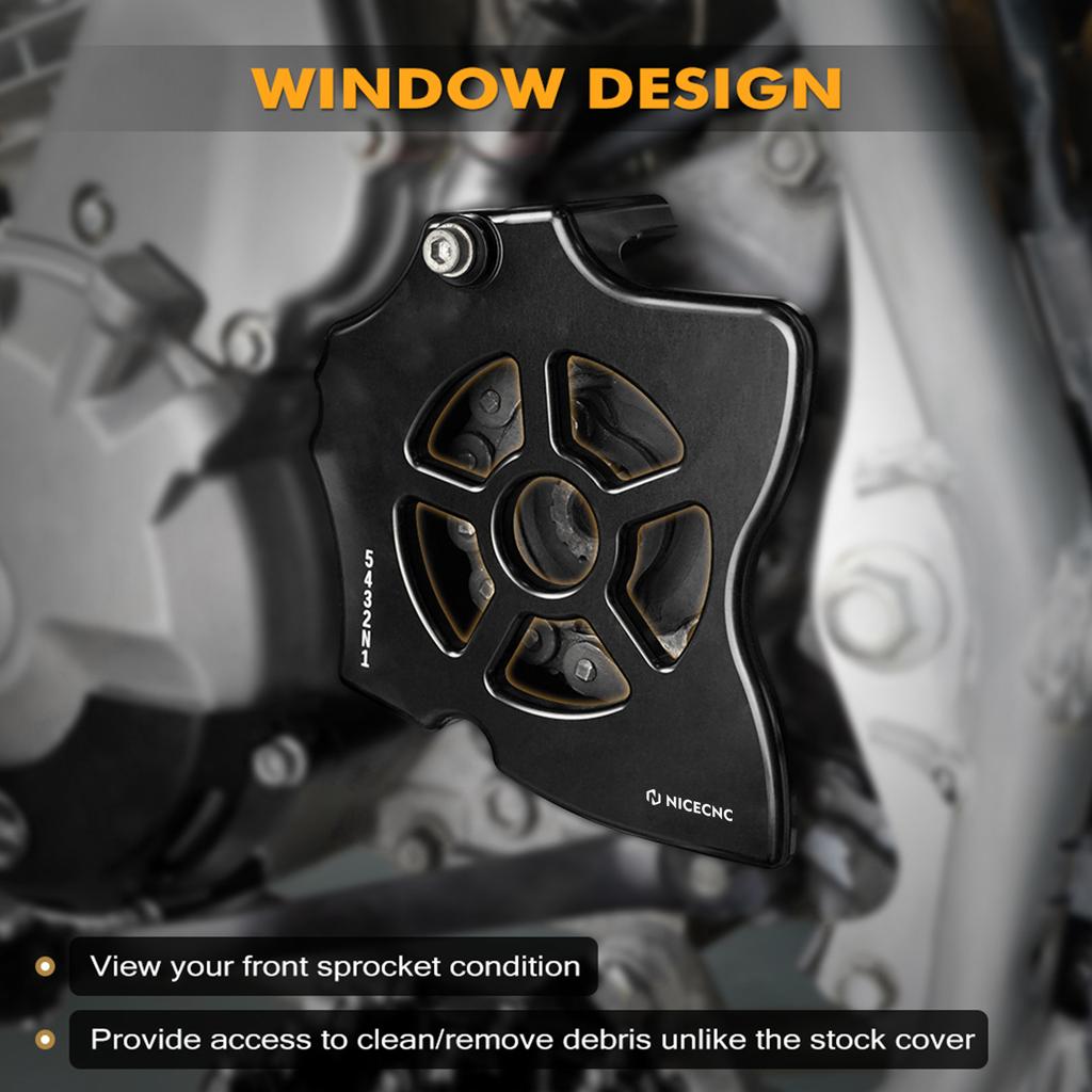 NICECNC For Honda XR650L XR 650L 1993-2025 2024 2023 2022 2021 2020 Motorcycle 15 Teeth Sprocket Cover Guard Protector Aluminum