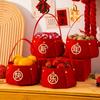 Thickened New Year Handheld  Fruit Basket Felt Gift Bags Joyful Candy Storage Bag  Party Decor