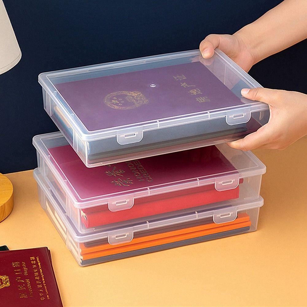 Paper Sorting Certificate Moisture-Proof Storage Box Desktop Organizer File Box Document Case