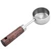 15ml Stainless Steel Tablespoon with Wooden Handle – Ideal Coffee Scoop for Beans, Sugar & Powder