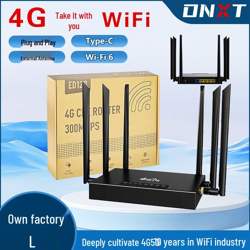 Промышленный 4G WiFi-маршрутизатор ED128 со съемной антенной на присоске и улучшенным проникновением через стены