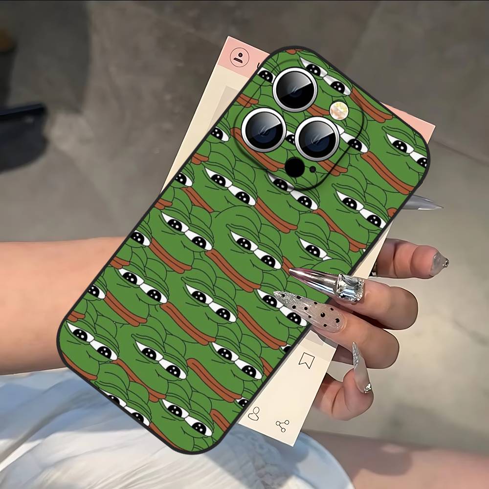 Грустная Лягушка P-Pepe Смешной Чехол Для Телефона Для IPhone 17 16 15 14 13 12 11 PRO MAX PLUS Mini TPU Мягкий К Коже Чехол