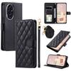 For Honor 200 5G Wallet Case Rhombus Grid PU Leather Phone Cover