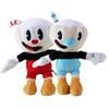 2pcs/lot Anime Cuphead Plush Toy Mugman The Devil Legendary Chalice Stuffed Dolls Adventure Game Toys for Kids Birthday Gifts