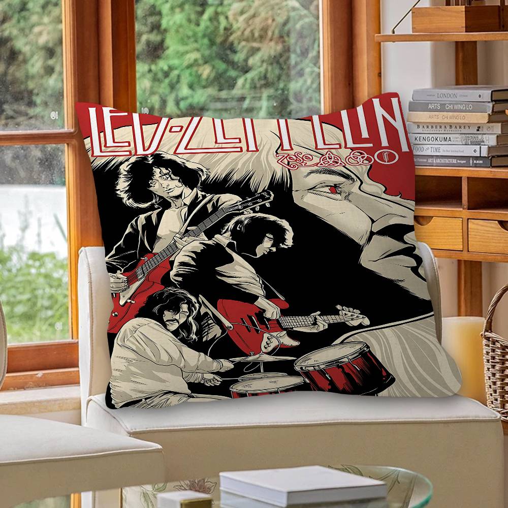 Группа L-Led Z-Zeppelin Подушка Подарок Декор для дома и офиса Спальня Диван Автомобиль Наволочка Чехол 45x45
