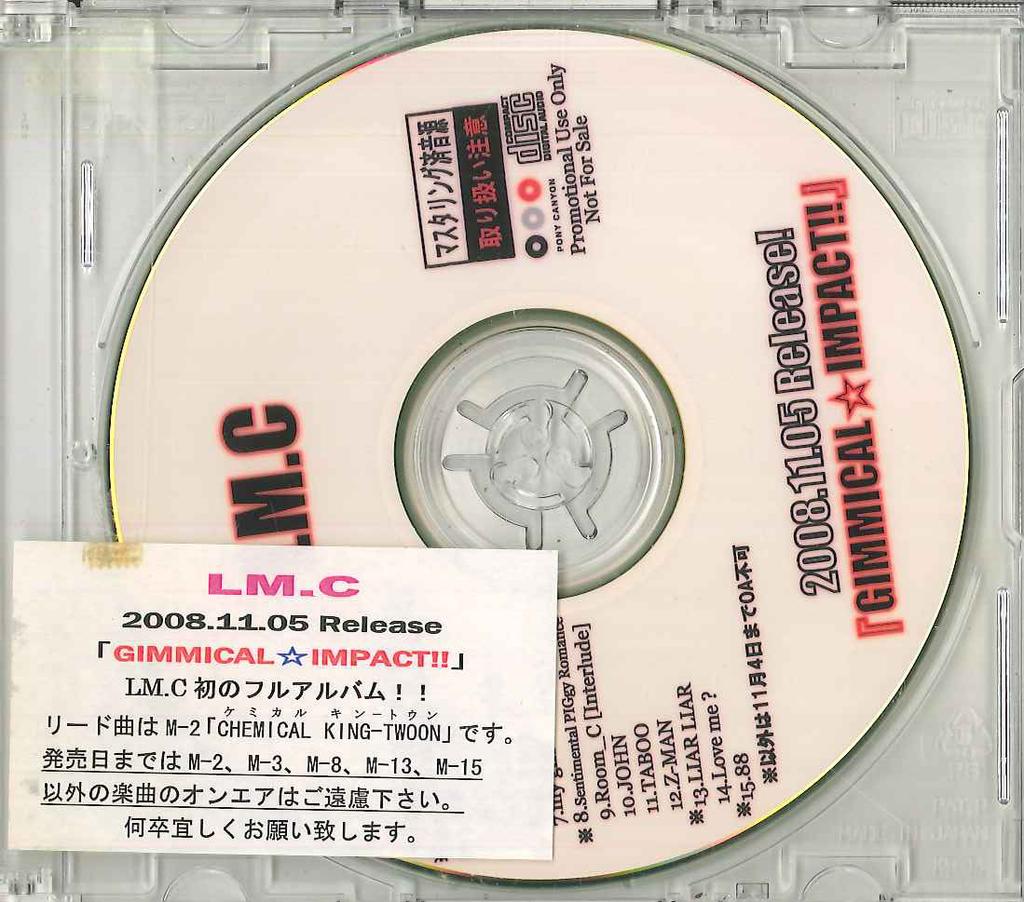 CD LM.C Gimmical impact NONE PONY CANYON 2008 Japan Japanese PopRock Used