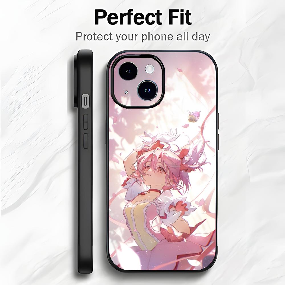 Милый Аниме P-Puella Magi Madoka Magica Чехол для Телефона Чехол для Телефона Мягкая Упаковка Легкий Для iPhone17 16 15 14 13ProMax