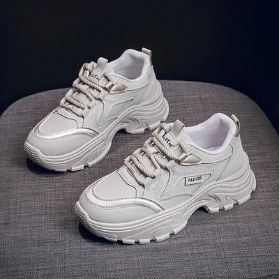 Женские кроссовки на платформе 2024 года, осень, новые повседневные кроссовки с мягкой подошвой, студенческая мода, вулканизированная обувь, теннисные туфли на платформе