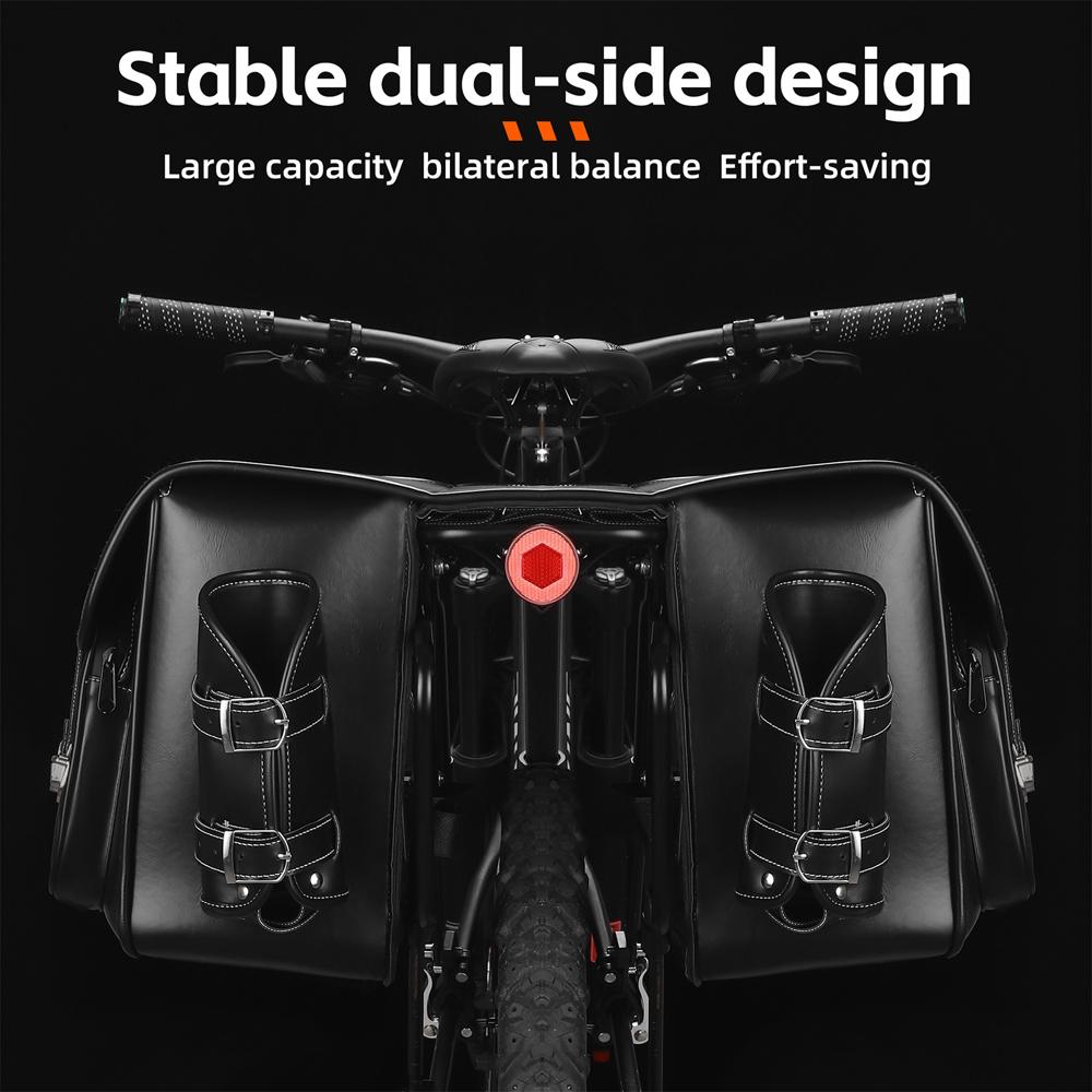Кожаная сумка на заднее сиденье велосипеда в стиле ретро, ​​большая вместительная сумка на заднее сиденье велосипеда, универсальные сумки для велосипедных сидений