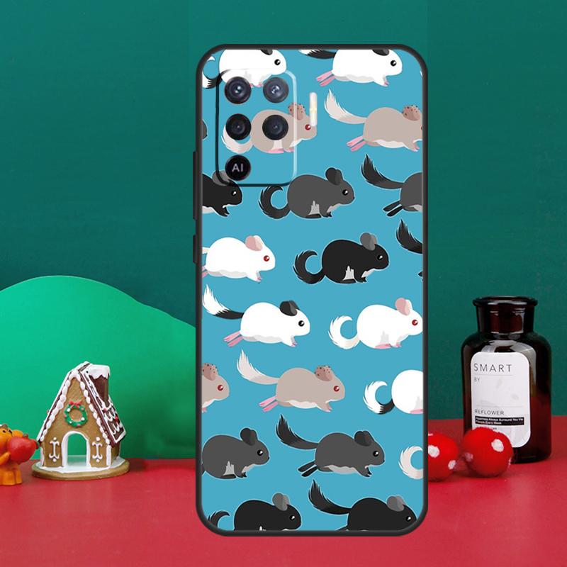 Милый Мультяшный Чехол с Шиншиллой Для Oppo A15 A6 A5 Pro A17 A57 A54 A74 A94 A16 A76 A96 A40 A60 A80 A18 A38 A58 A78 A98