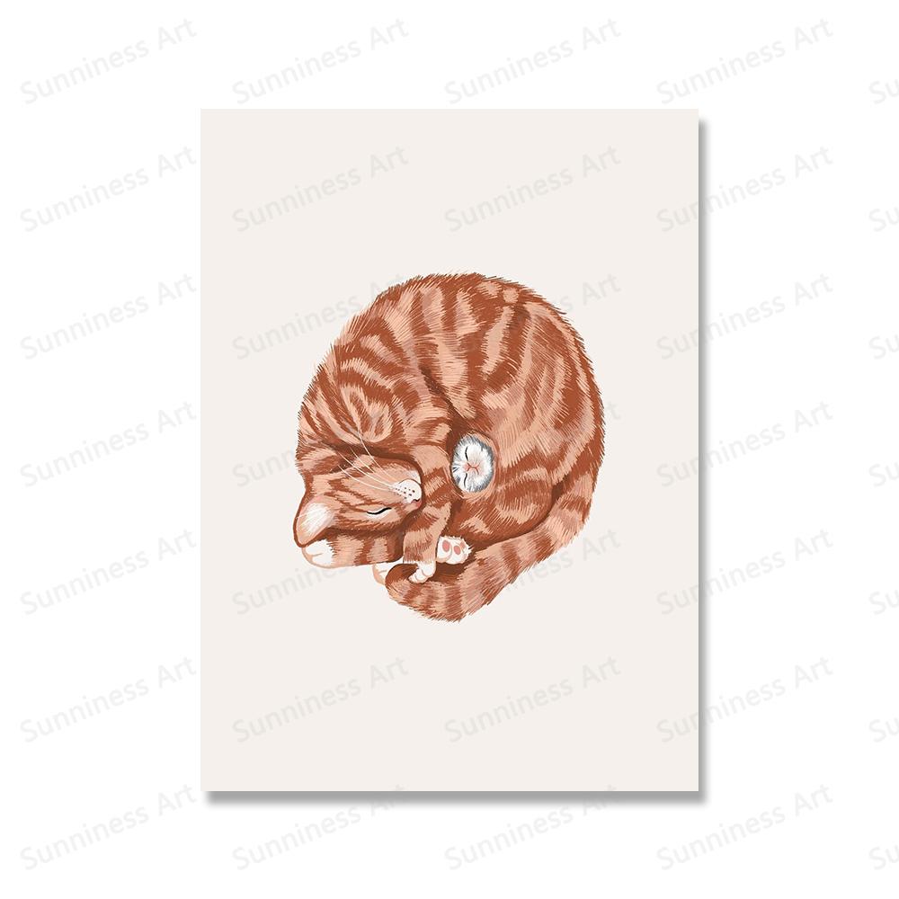 Забавный кот со вкусом шампанского, ленивое лето, холст, картина для любовника кошек, подарки, кухонная настенная художественная картина для гостиной, домашний декор, постер