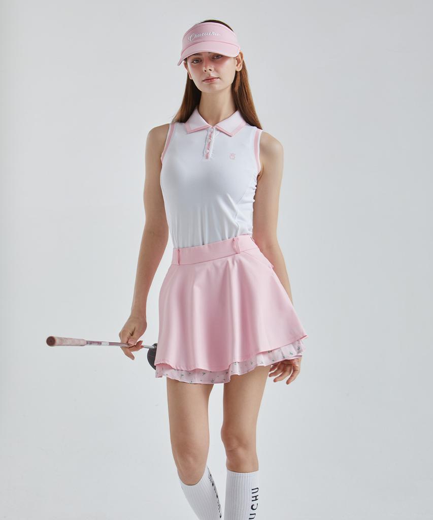 Chuku Chu Pastel Double Flare Skirt (Pink) Cbfss-Sk001W