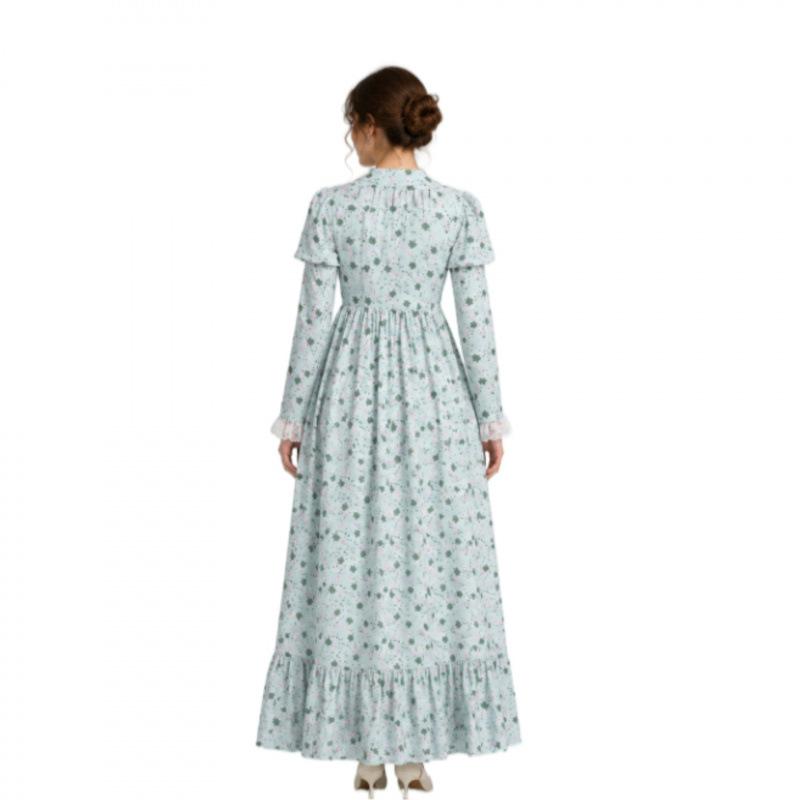 Exorcist cos suit regan blue floral pajamas dress cosplay movie cosplay costume