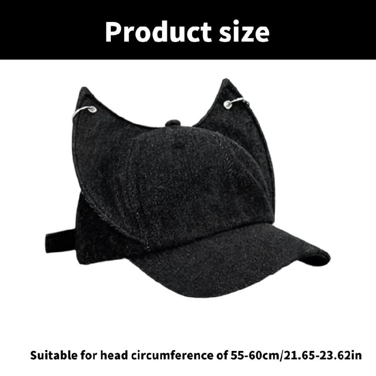 Versatiles Denims Baseball Hat Casual Ear Baseball Hat Wide Border Windproof Hat for Outdoor Activity