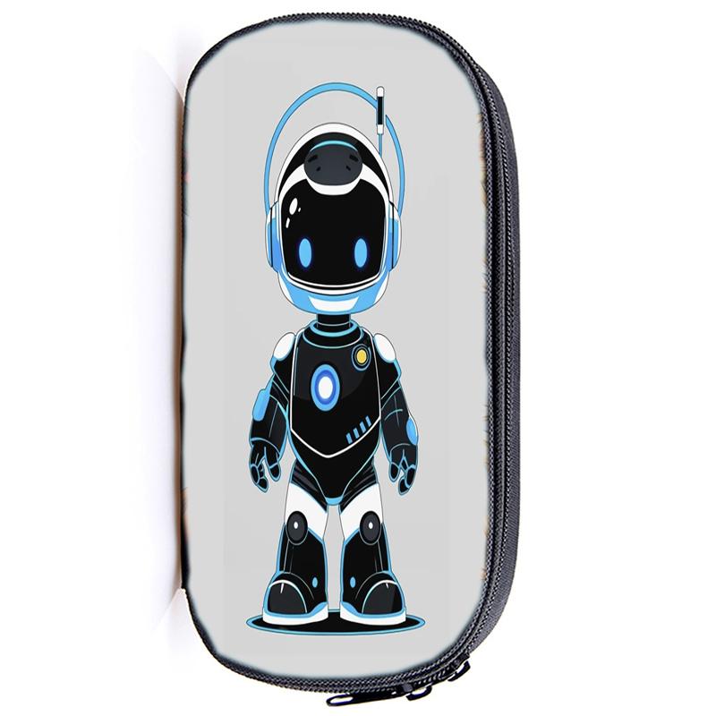 Пенал для карандашей Astro Bot Astronaut с застежкой-молнией, сумка-карандаш, функциональный портативный пенал с застежкой-молнией, канцелярские принадлежности для студентов