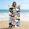 Полотенце для пляжа Sanrio Characters All-Star, Милое Кавайное Банное Полотенце из Микрофибры, Мягкое Впитывающее Быстросохнущее Полотенце для Пляжа Бассейна Детей