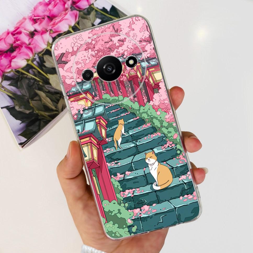 Для Xiaomi Redmi A3 4G Чехол Модная Девочка Мультяшный Принт Мягкий Силиконовый Задний Чехол Для Redmi A3 6.71" Ударопрочный Чехол для Телефона Funda