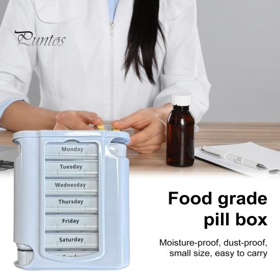 Коробка для хранения лекарств с несколькими отделениями, не содержит BPA, водонепроницаемая, влагостойкая, еженедельный органайзер для таблеток