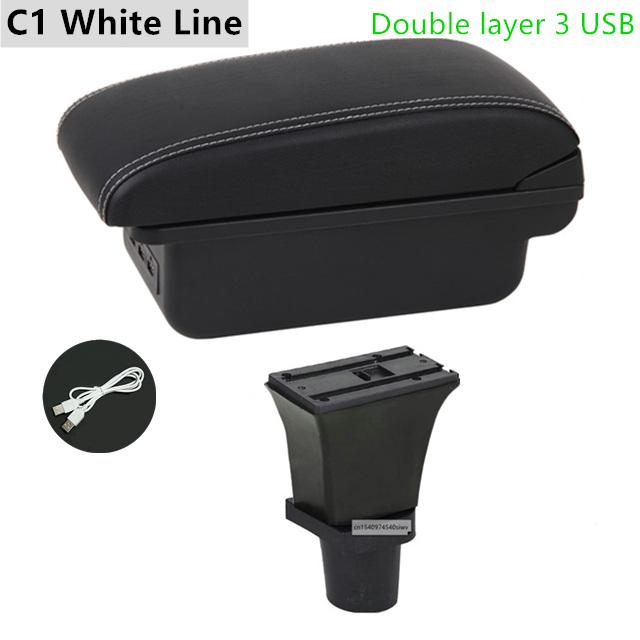 Car Armrest Box for Kia Picanto Special Retrofit Parts Center Storage Box with USB LED Light Accessories