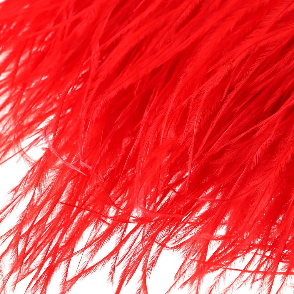 Wedding Dress Feathers Ribbon Ostrich Feathers Trim Plumes Ribbon Selvage 8-10 CM Wide 1 Meter Long