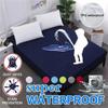 Super Waterproof Bed Fitted Sheet Mattress Cover Bedding Adjustable Protector Cover Deep Pocket Bed Cover Waterproof Solid Bedspread