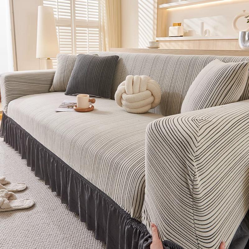 New Skirt Sofa Cover Single and Double All Inclusive Four season All in One Anti Cat Scratch Old Fashioned Universal Cover