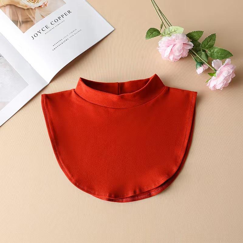 Поддельный воротник, универсальный повседневный внутренний артефакт, полувысокий воротник, защитный воротник из чистого хлопка, теплый воротник, закрывающий шею, средний воротник