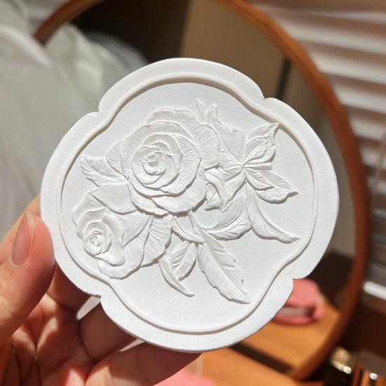 Decorative Camellia Jewelry Tray Decorative Resin Organizer Small Trinket Dish for Earrings Rings Necklaces
