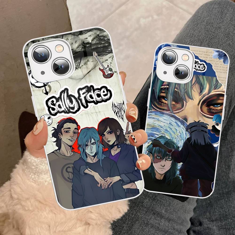 Хоррор S-Салли Ф-Фейс Игра на выживание Закаленное стекло Для Iphone 14 13 12 11 Pro Mini XS MAX 14Plus X XS XR Чехол