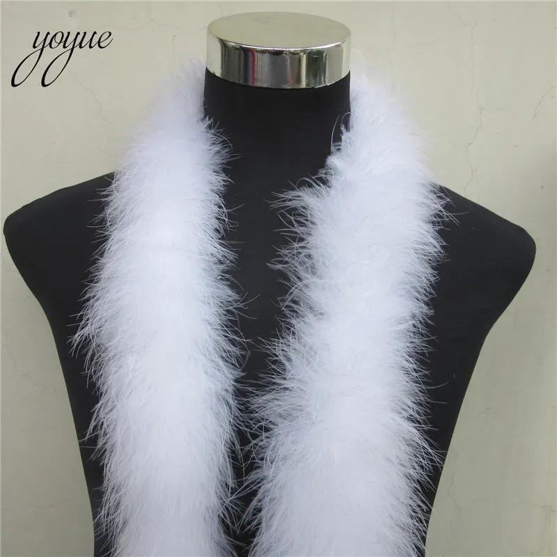 DIY YOYUE 50 г 2 метра Длина Пушистый Боа из Перьев Окрашенная Полоска из Перьев Индейки Для Костюмов на Вечеринку/карнавал/Праздничный Шарф Боа из Перьев Страуса