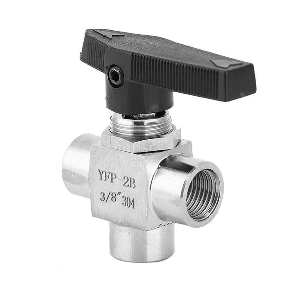 Трехходовой шаровой кран 1/4" трубка для воздуха ручной кран резьба пружинный обратный клапан водопроводная труба регулирование потока