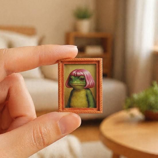 Office Whiteboard Magnet Abstract Frog Refrigerator Magnet, Framed Hairstyle Fridge Decor Home Kitchen Decoration Party Favors Collectible