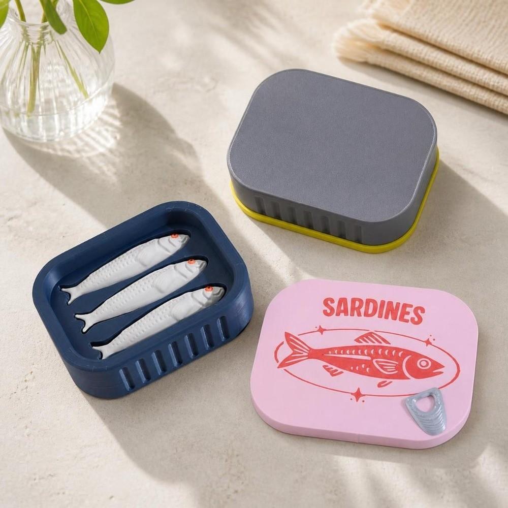 Cute Sardine Clicker Press Sound Toy Portable Stress Relief Fidget Toy Student Gift