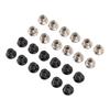 24pcs M4 Flange Lock Nuts Professional Metal Prevents Loosening Slip Resistance Hex Flange Nuts for 1/10 RC Car Accessories Black Silver