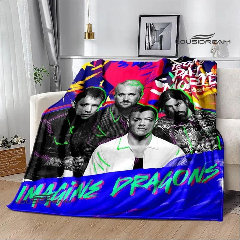 Одеяла с принтом рок-группы Imagine Dragons, фланелевое теплое одеяло, мягкое уютное одеяло, дорожные одеяла, подкладка для кровати, подарок на день рождения