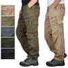 New Fashion Men's Cotton Casual Work Pants Cargo Pants Men Outwear Multi Pocket Tactical Military Army Straight Slacks Pants Trousers