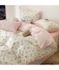 Розовый цветочный комплект постельного белья Soft Ins Single Double Queen Size Duvet Cover Flat Sheet Cover Girls Home Totel Bed Belts