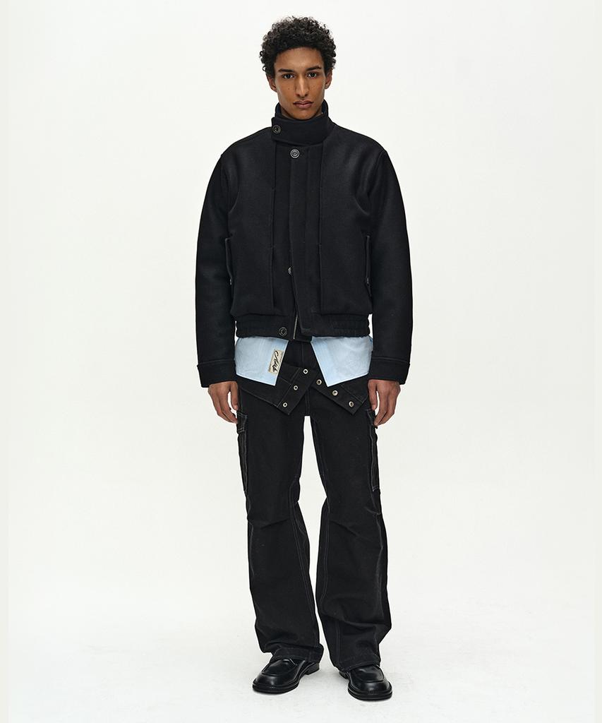 ADSB ANDERSSON BELL Linus Harrington Wool Jacket (Black)
