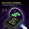 Мотоциклетные TPMS-мониторы давления в шинах, контроль температуры, сигнализация, часы с 2 внешними датчиками, быстрая зарядка через USB QC3.0
