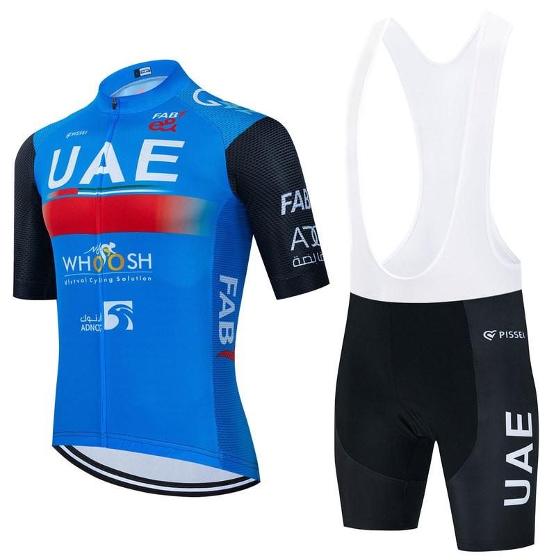UAE Team Cycling Jersey Set Mens Mountain Road Bike Apparel Performance Short Sleeve Kit