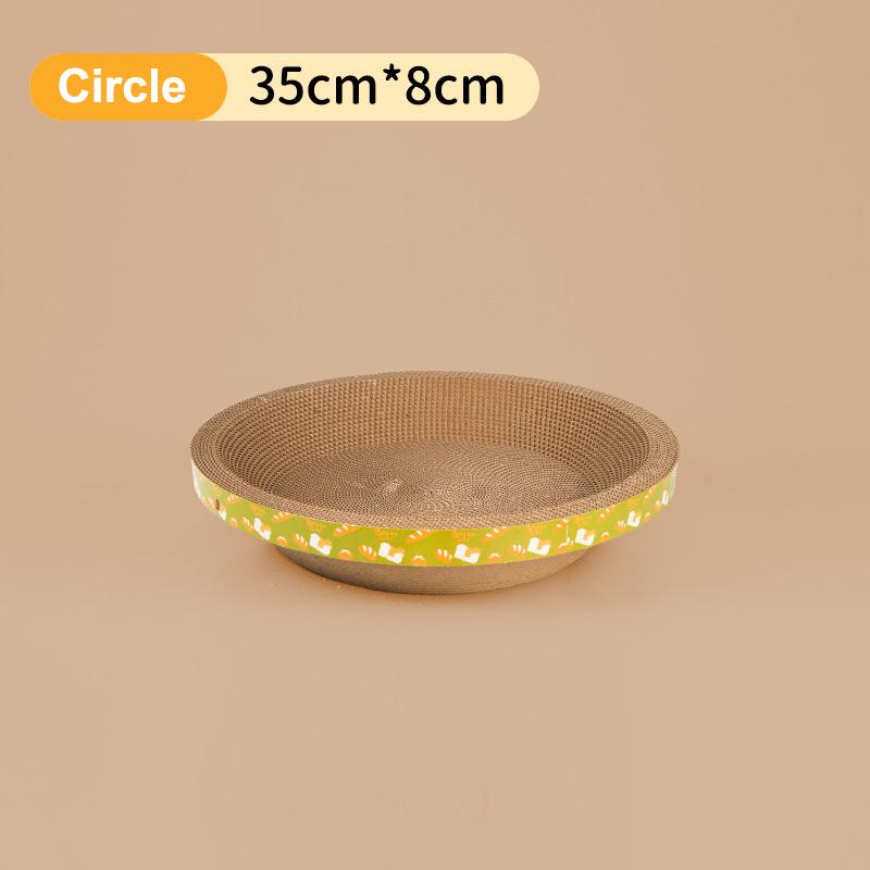 Круглая когтеточка для кошек, прочная чашеобразная подкладка для когтеточки для кошек, игрушки для кошек, гофрированная бумага, когтеточка для кошек высокой плотности, товары для животных