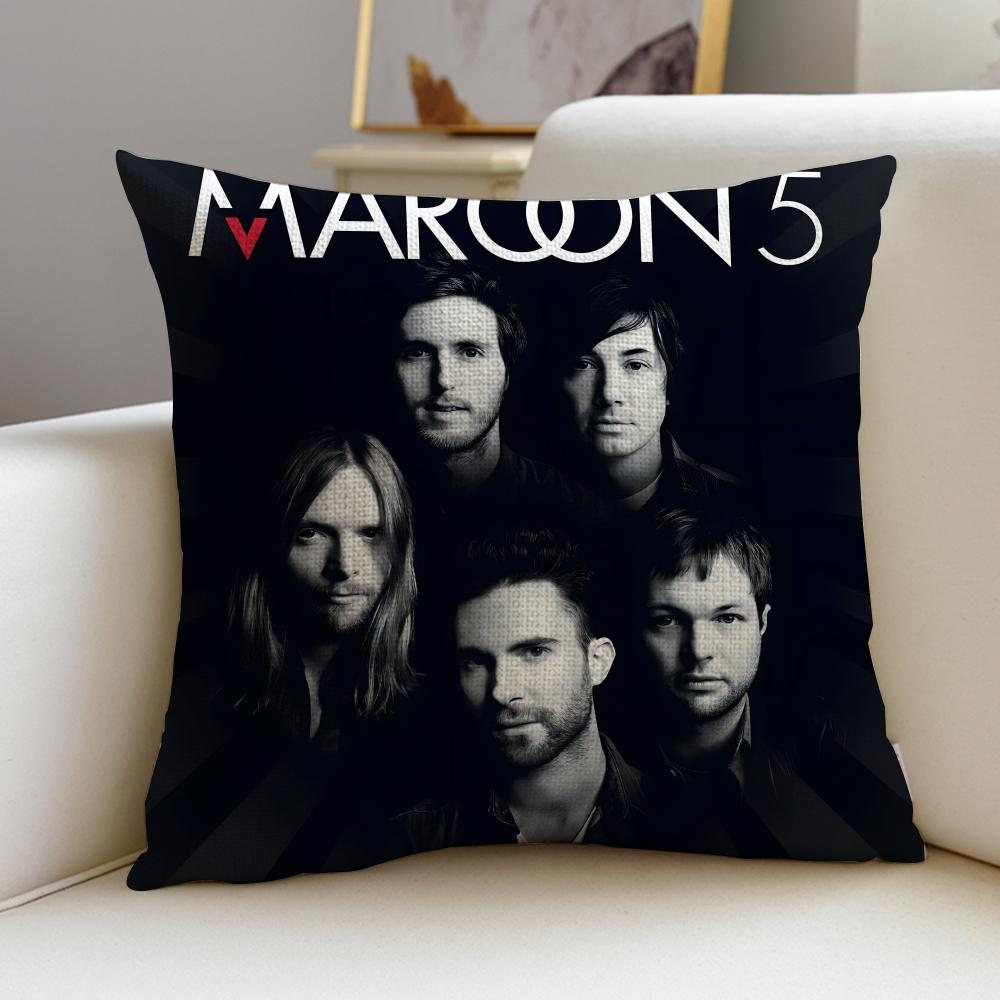 Pop MMaroon 5S Cushion Cover Breathable and skinfriendly linen pillowcase square removable and washable cushion
